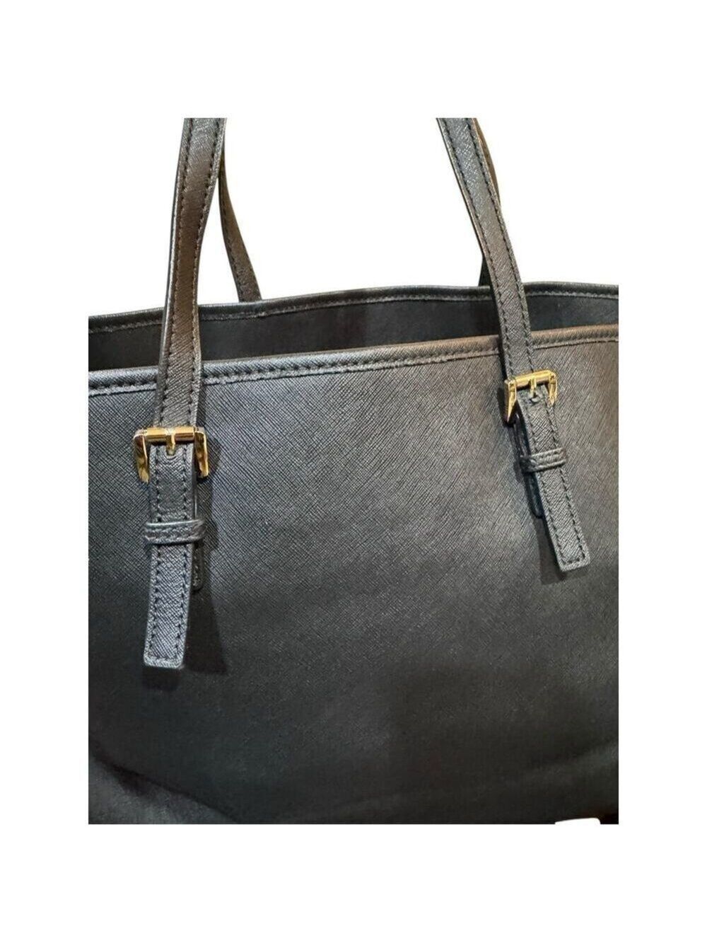 Michael Kors Black Saffiano Tote with Gold Hardware - Picture 7 of 16